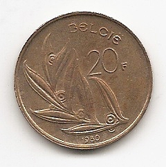  Belgien 20 Francs 1980 #502   