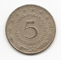  Jugoslawien 5 Denar 1972 #269   