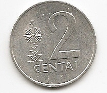  Litauen 2 Centai 1991 #269   
