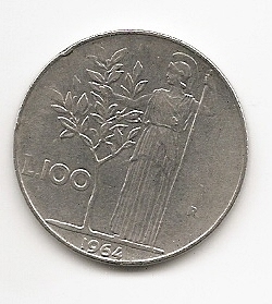  Italien 100 Lire 1964 #508   