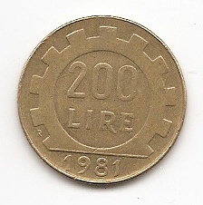  Italien 200 Lire 1981 #508   