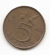  Niederlande 5 Cent 1980 #509   