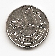  Belgien 1 Franc 1991 #514   