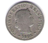  Schweiz 5 Rappen K-N 1892 B  Schön Nr.24   