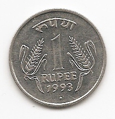  Indien 1 Rupee 1993 #520   