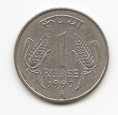  Indien 1 Rupee 1997 #520   