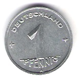  DDR 1 Pfennig Al 1948 A J.Nr.1501   