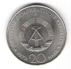  DDR 20 Mark 1972 Friedrich v.Schiller J.Nr.1537   