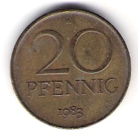 DDR  20 Pfennig Me 1983 siehe Bild
