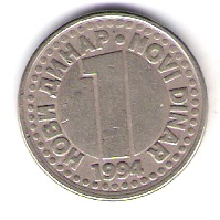  Jugoslawien 1 Novi Dinar K-N-Zk 1994 Schön Nr.161   