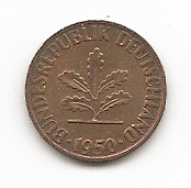  BRD 1 Pfennig 1950 D #525   