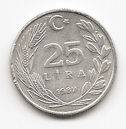  Türkei 25 Lira 1987 #40   