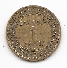  Frankreich 1 Franc 1921 #261   