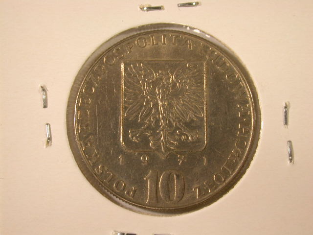  12016  Polen  10 Zloty, FAO von 1971  in  f.st/st !!!   