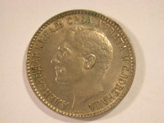  12017  Jugoslawien  1 Dinar Alexander  1925  in vz-st   