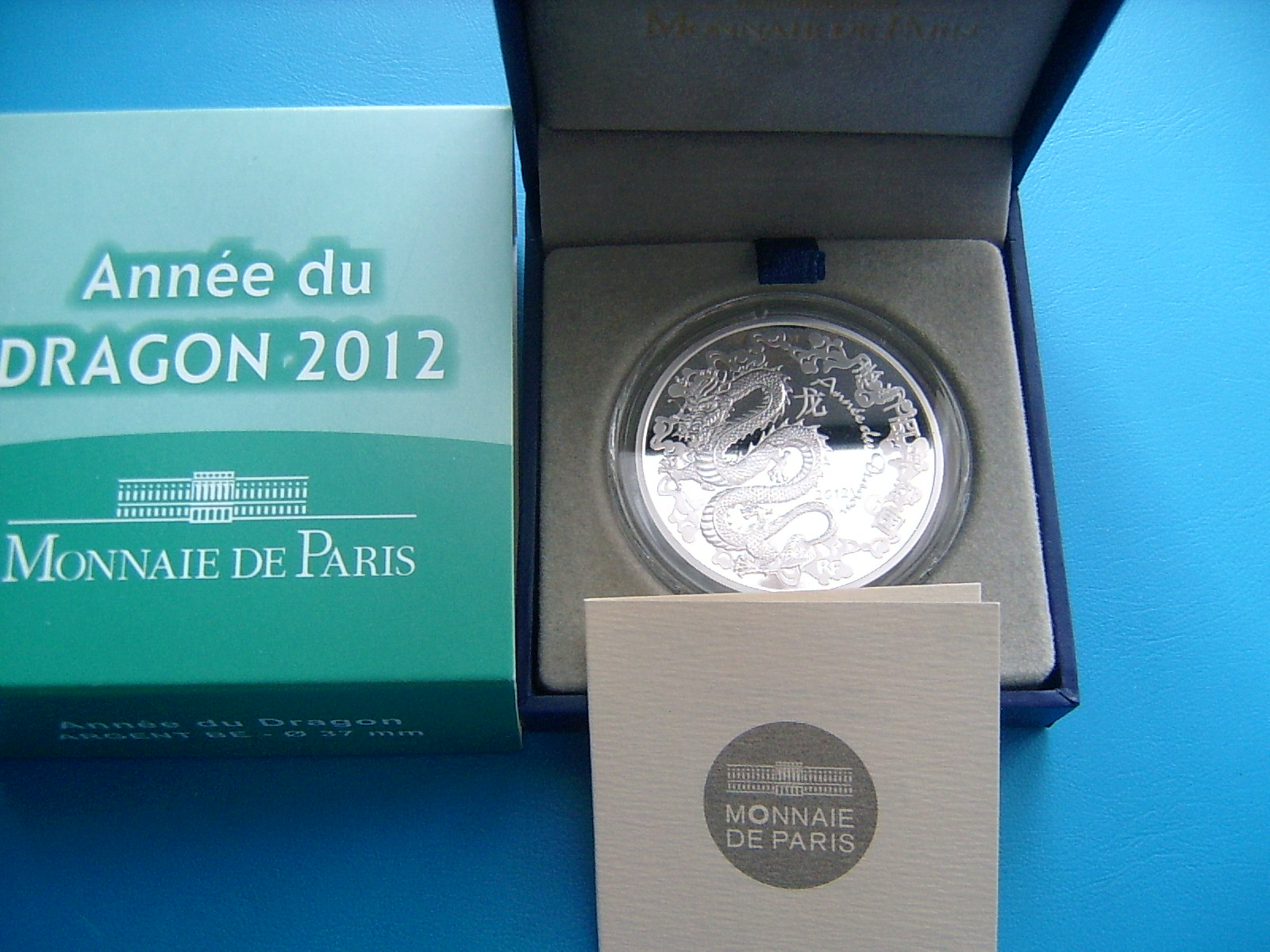  Frankreich - 10 Euro PP 2012 - Silber - Jahr des Drachen   