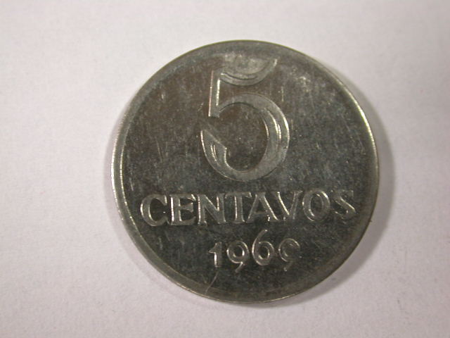  12018  Brasilien  5 Centavos von 1969 in f.st   