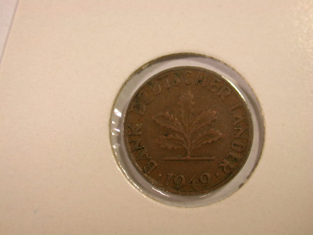  12019  1 Pfennig  1949 J  in ss-vz/vz   
