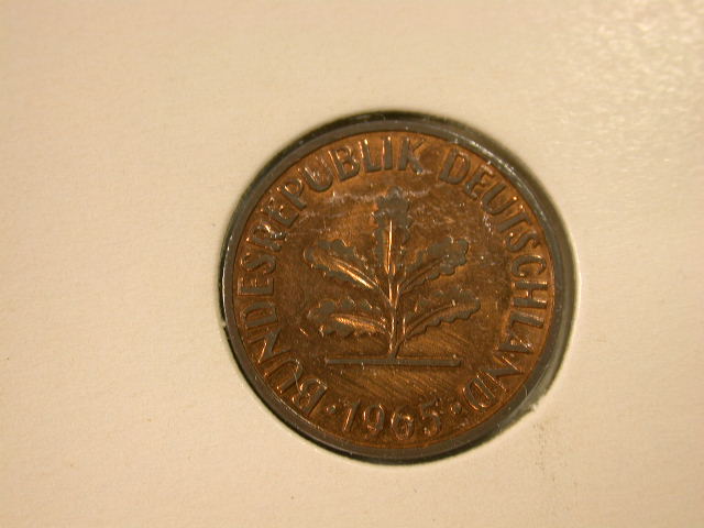  12019   2 Pfennig  1965 D in Stempelglanz   