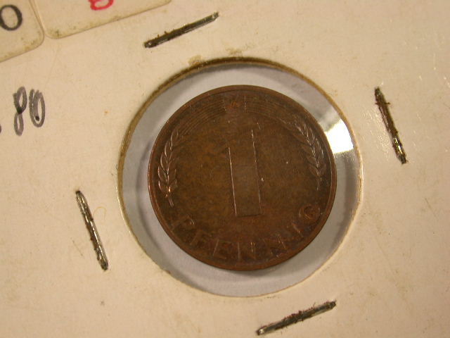  12020   1 Pfennig  1950 G  in  ss-vz/vz   