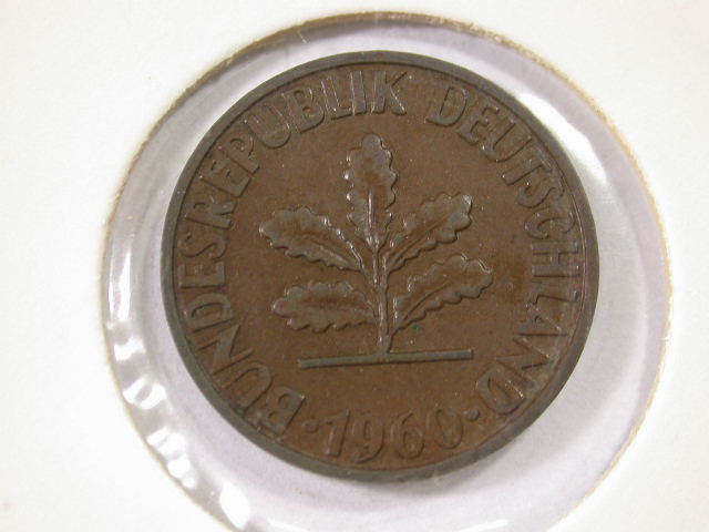  12021  2 Pfennig 1960 D  in vz-st   