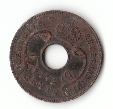  5 Cent Uganda 1934 (F501)   