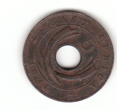  5 Cent Uganda 1934 (F501)   
