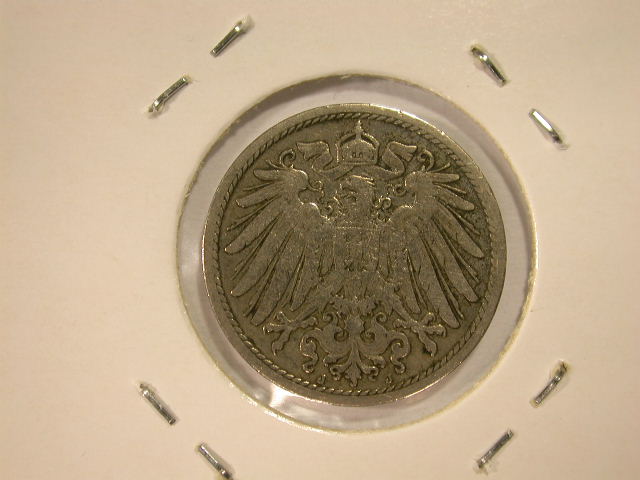  12026   Kaiserreich  10 Pfennig  1906 J  in sehr schön   