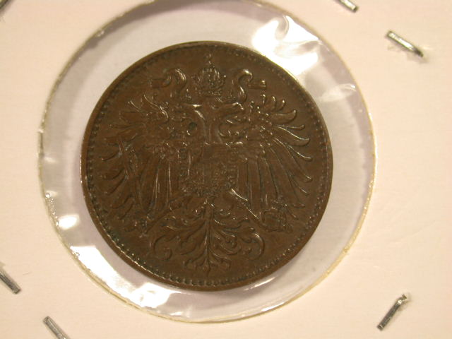 12031  Österreich  2 Heller  1893  in vz/vz-st   