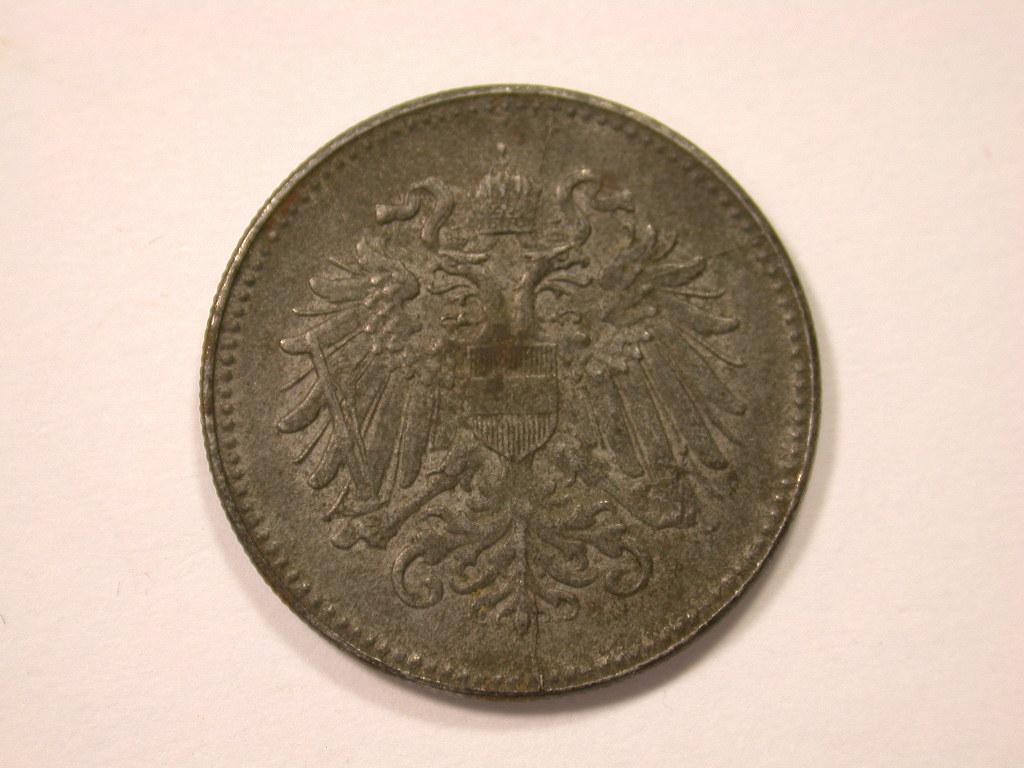  12033 Österreich  20 Heller  1918  in vz/vz+   