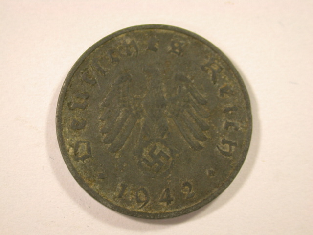  12034  Drittes Reich 10 Pfennig 1942 A in sehr schön   