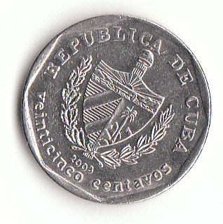  25 centavos Kuba 2003 (F675)   