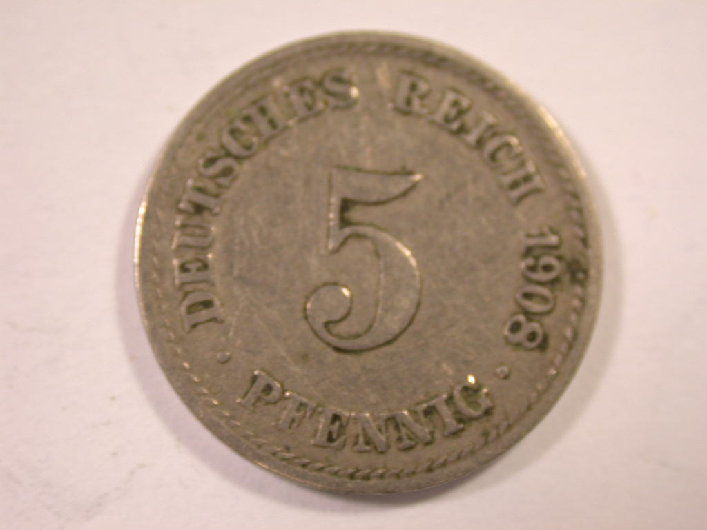  12044  KR  5 Pfennig  1908 A  in ss   