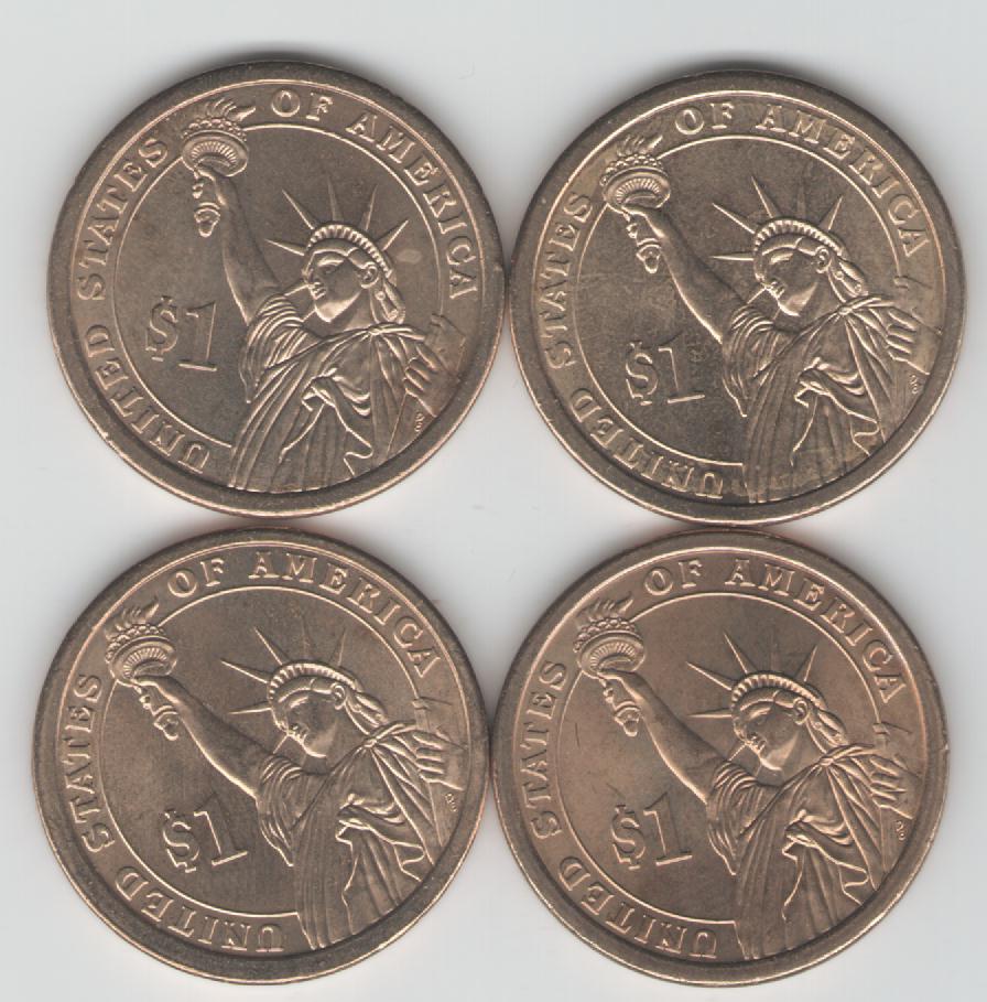  4x 1 Dollar USA 2009 (Präsidenten)  Prägung P(k51)   