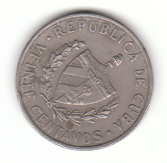  20 Centavos Kuba 1962 (F809)   