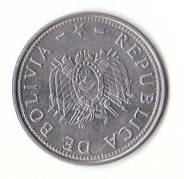  1 Boliviano Bolivien 2008 (F632)   