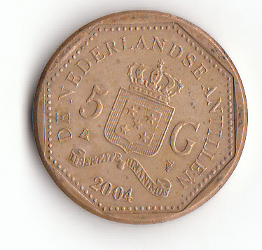  5 Gulden Niederländische Antillen 2004 (F097)   