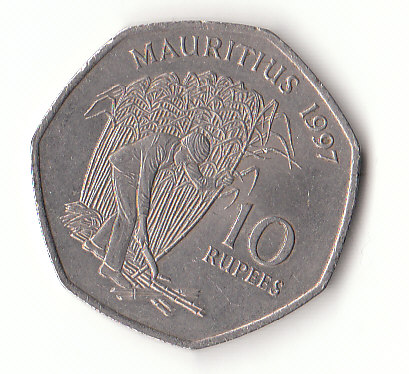  10 Rupees Mauritius 1997 Zuckerrohrernte (F987)   