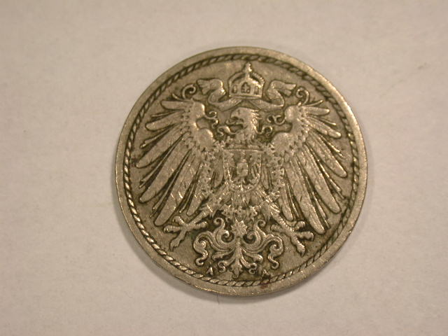  12055  KR  5 Pfennig  1914 A in sehr schön   