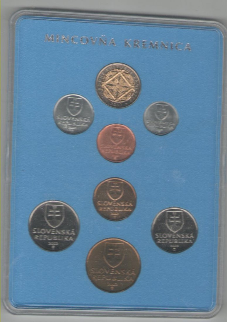 Original Kursmünzensatz Slowakei 2002 stgl   