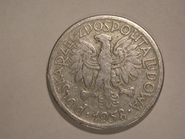  12058 Polen  2 Zloty  1958 in sehr schön   