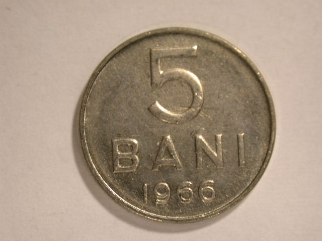  12058 Rumänien   5 Bani  1966 in Stempelglanz   