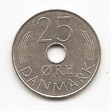  Dänemark 25 Ore 1976 #526   