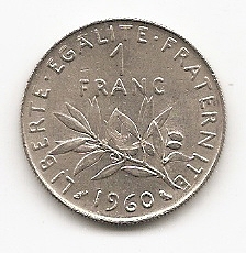  Frankreich 1 Franc 1960 #526   