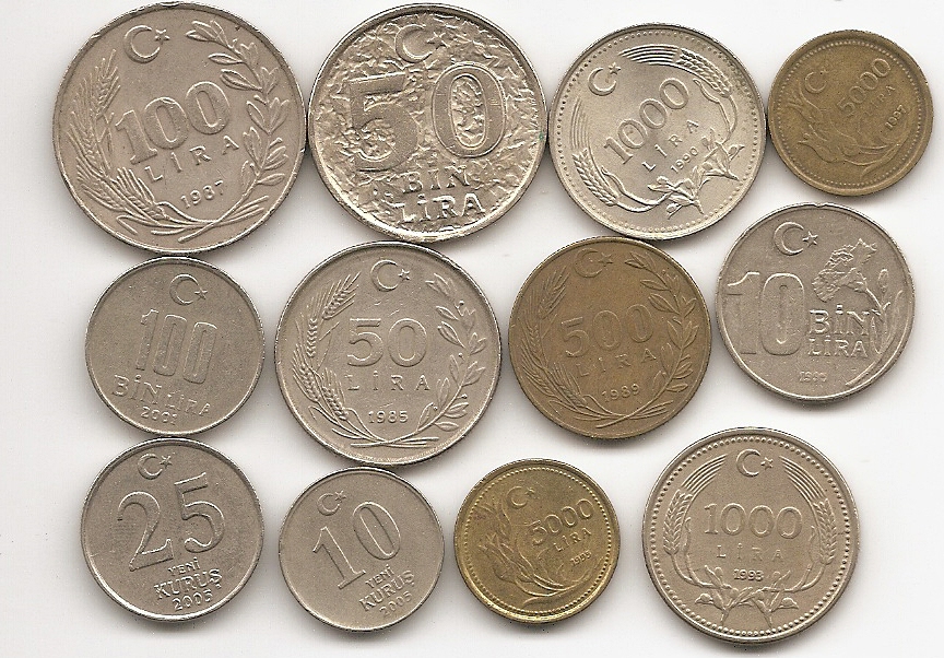 Türkei 12 Münzen aus Türkei s.Scan #527   