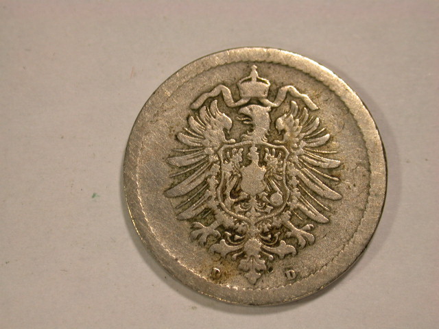 13002 Kaiserreich 5 Pfennig  1876 D in s-ss   
