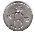  Belgien 25 Centimes K-N 1972 Schön Nr.125 fr   