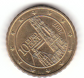 Österreich (D177) 10 Cent 2007 siehe scan