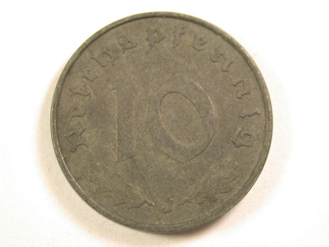  13005  3.Reich   10 Pfennig  1940 J  in ss-vz  Orginalbilder   