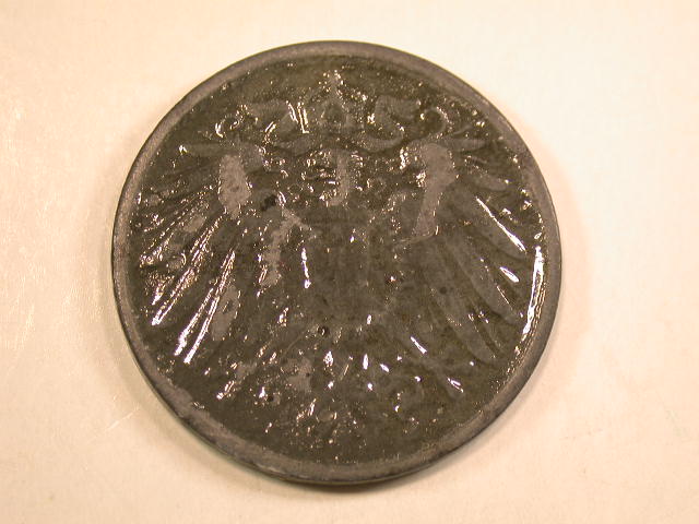  13009 KR  10 Pfennig  Ersatzmünze 1918 in vz, zaponiert   
